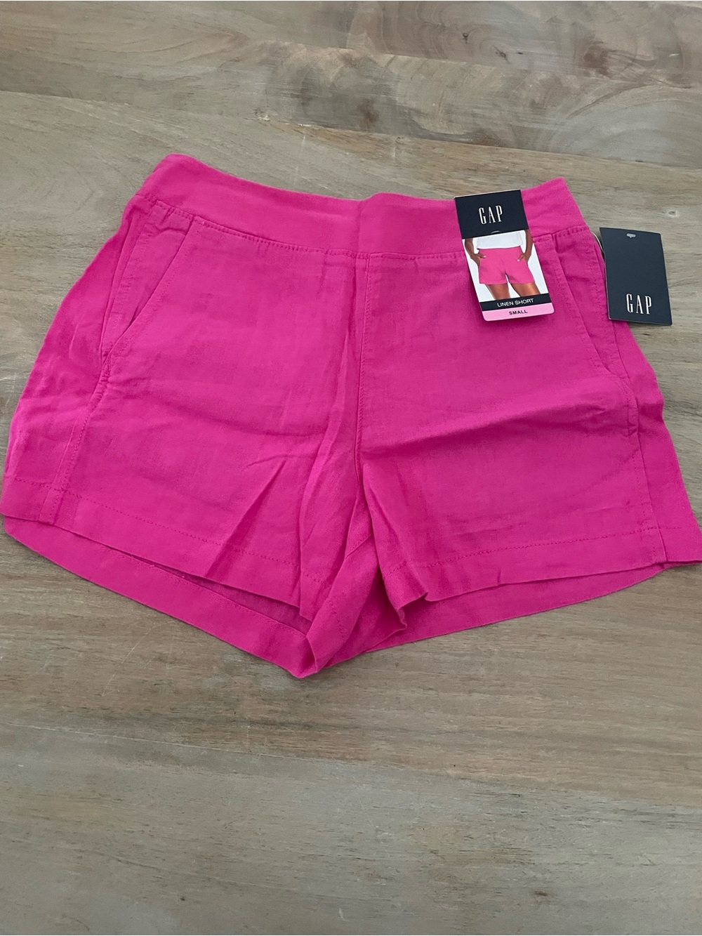 GAP Women's Hot Pink Linen Blend Shorts